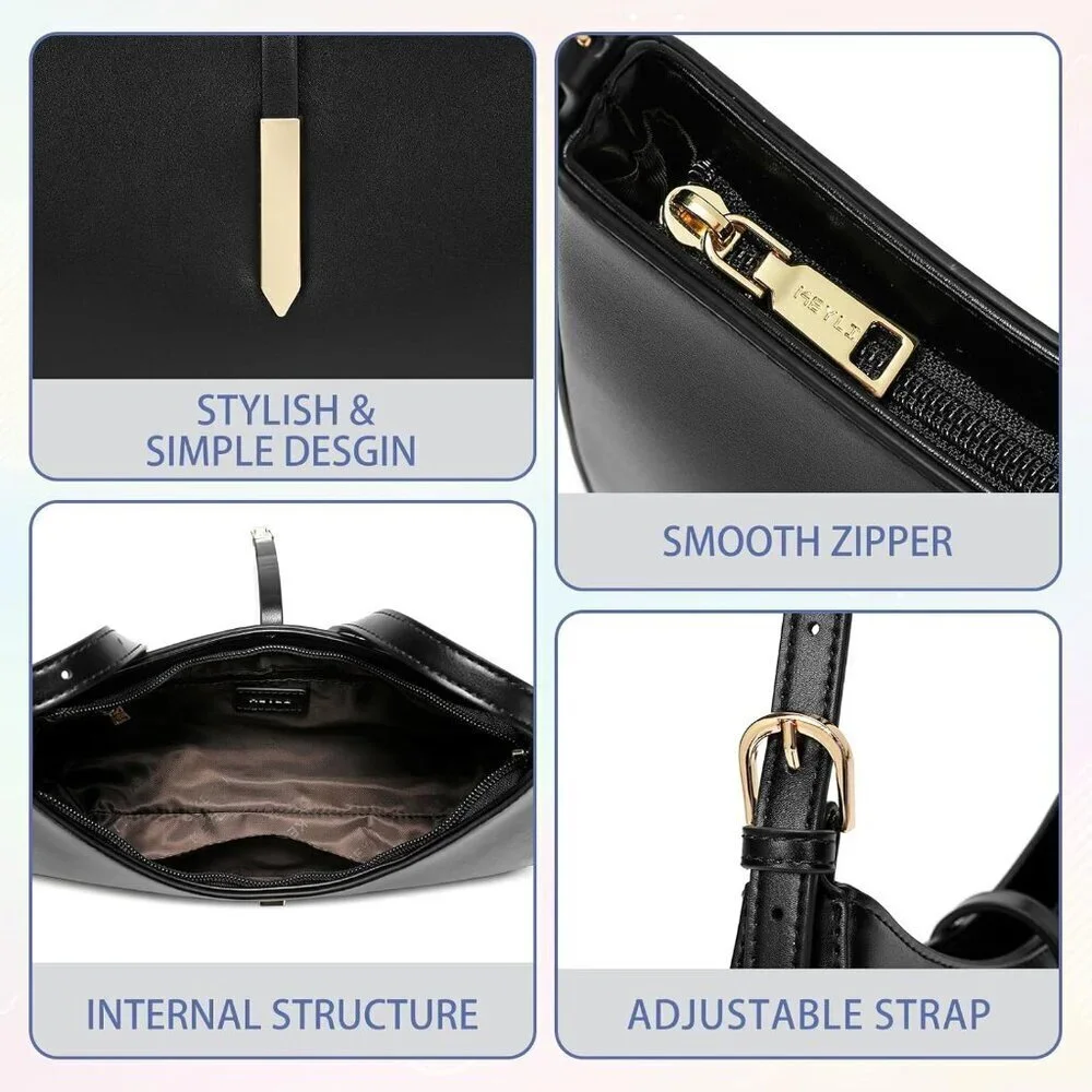 Vegan Leather Shoulder Bag Women Small Crossbody Hobo Purse Stylish Travel